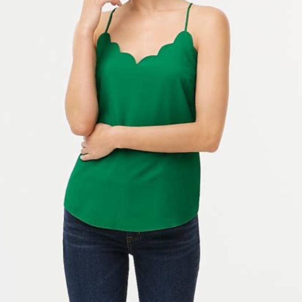 J. Crew Scalloped Cami Top